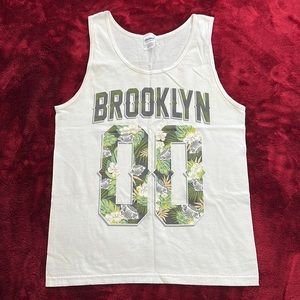 White and green tank top